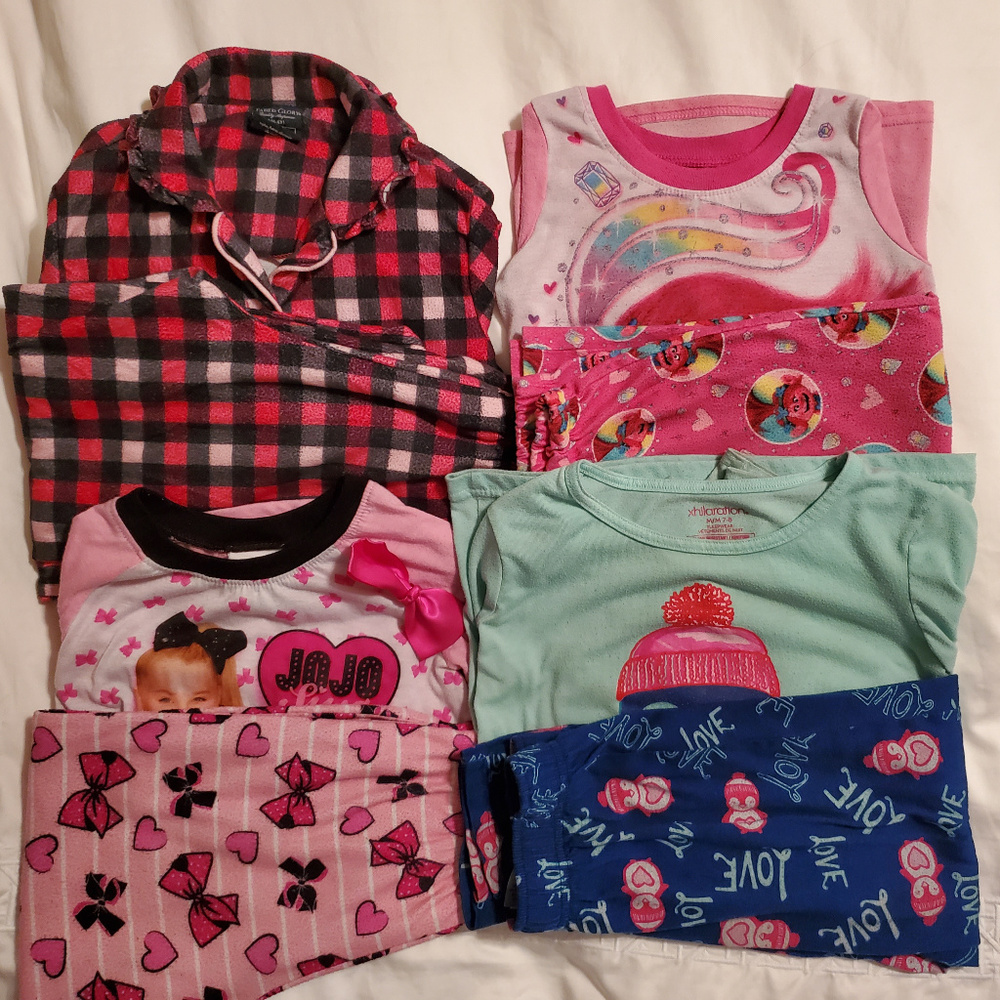 Four Cute Girls Kids Pajama Sets - Size 6 and More